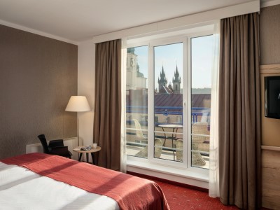 bedroom - hotel astoria - prague, czech republic