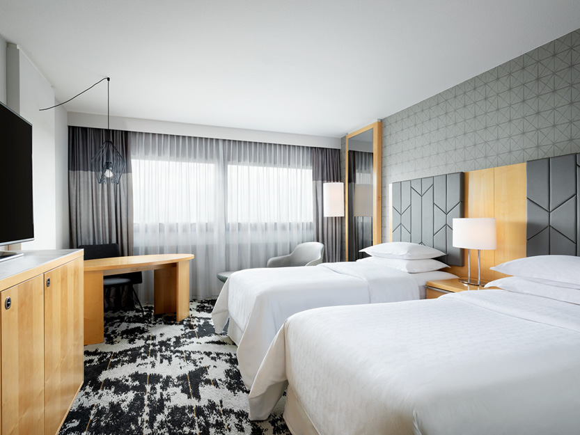 bedroom - hotel sheraton airport and conference ctr - frankfurt, germany