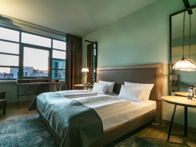 bedroom - hotel ameron abion spreebogen waterside - berlin, germany