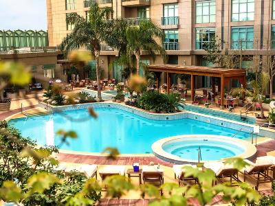 outdoor pool - hotel four seasons at nile plaza - cairo, egypt
