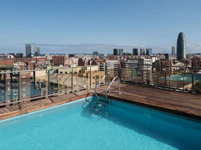 outdoor pool - hotel catalonia atenas - barcelona, spain