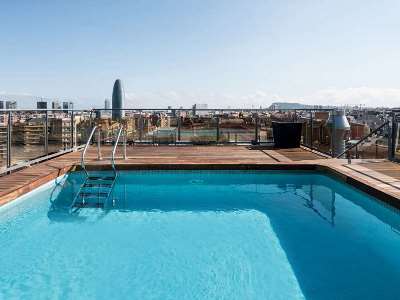 outdoor pool 1 - hotel catalonia atenas - barcelona, spain