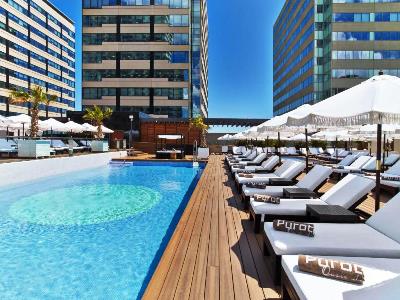 outdoor pool - hotel hilton diagonal mar - barcelona, spain
