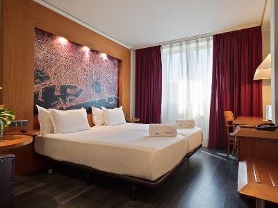 bedroom 2 - hotel abba sants - barcelona, spain
