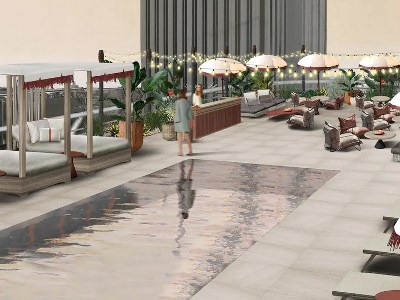 outdoor pool - hotel canopy by hilton madrid castellana - madrid, spain