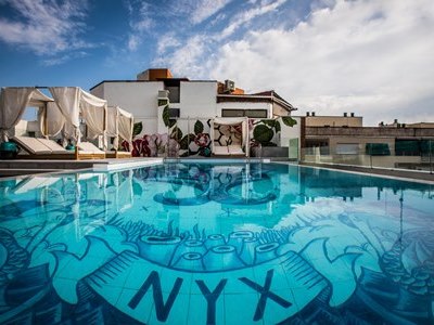 outdoor pool - hotel nyx madrid - madrid, spain