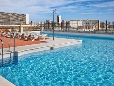 outdoor pool - hotel exe sevilla macarena - seville, spain