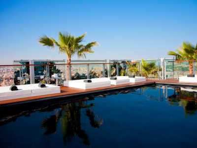 outdoor pool - hotel renaissance barcelona fira - hospitalet de llobregat, spain