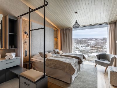 bedroom - hotel santa's hotel rakka - kilpisjarvi, finland