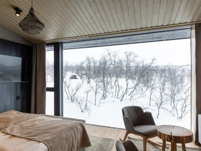 bedroom 1 - hotel santa's hotel rakka - kilpisjarvi, finland
