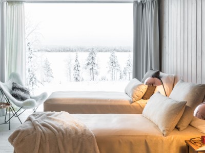 bedroom - hotel arctic treehouse - rovaniemi, finland