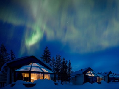 exterior view - hotel santa's igloos arctic circle - rovaniemi, finland