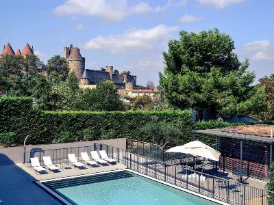 outdoor pool - hotel mercure carcassonne la cite - carcassonne, france