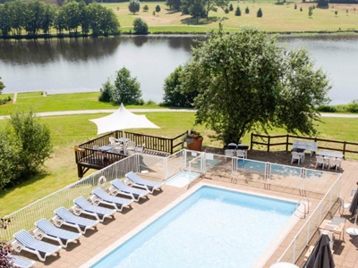 outdoor pool - hotel novotel limoges le lac - limoges, france