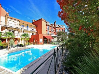 outdoor pool - hotel best western beausejour - lourdes, france