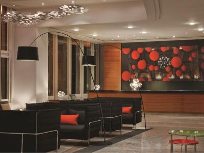 lobby - hotel marriott lyon cite internationale - lyon, france