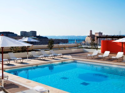 outdoor pool - hotel radisson blu - marseille, france