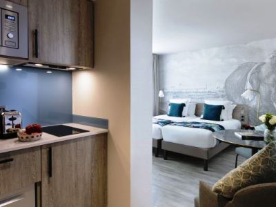 bedroom - hotel citadines confluent nantes - nantes, france