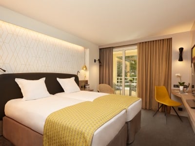 bedroom - hotel auteuil tour eiffel - paris, france