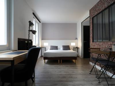 bedroom - hotel de quebec - rouen, france