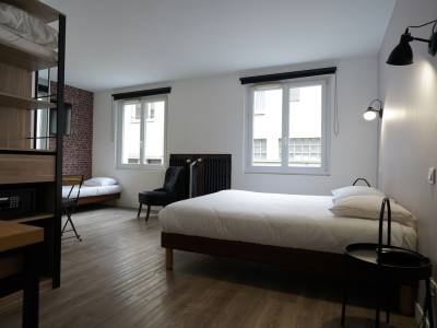 bedroom 3 - hotel de quebec - rouen, france