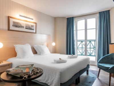 bedroom - hotel sowell hotels le beach - trouville-sur-mer, france