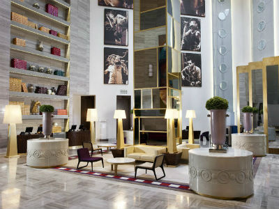 lobby - hotel sheraton grand tbilisi metechi palace - tbilisi, georgia