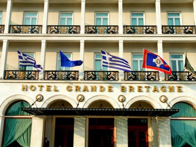 exterior view - hotel grande bretagne - athens, greece