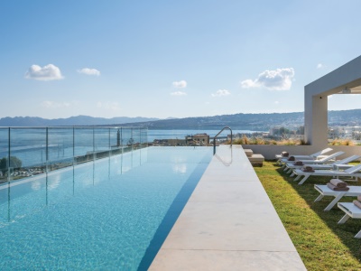 outdoor pool - hotel sansal boutique hotel - chania, greece