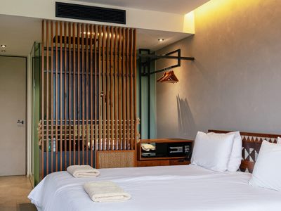 bedroom - hotel la mer resort and spa chania - chania, greece
