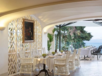 restaurant - hotel grecotel lux me daphnila bay dassia - corfu, greece