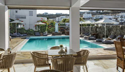 outdoor pool 1 - hotel dionysos luxury - mykonos, greece
