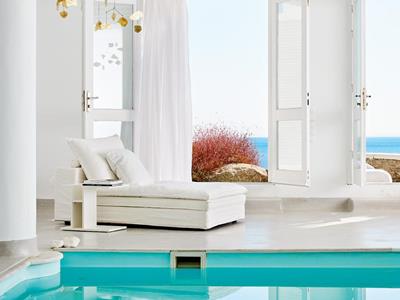 bedroom 1 - hotel mykonos blu grecotel exclusive resort - mykonos, greece
