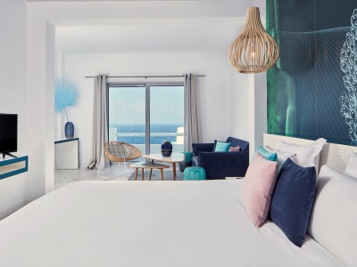 bedroom - hotel kouros hotel and suites - mykonos, greece