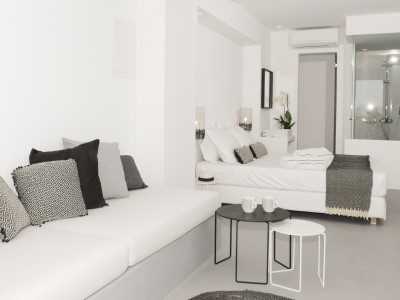 standard bedroom - hotel nimbus mykonos - mykonos, greece