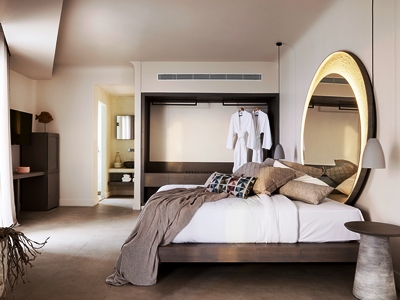 bedroom 1 - hotel amazon mykonos resort and spa - mykonos, greece