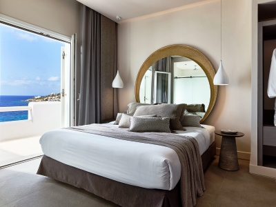 deluxe room - hotel amazon mykonos resort and spa - mykonos, greece