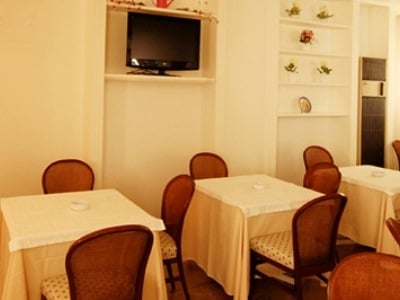 breakfast room - hotel petasos chic - mykonos, greece