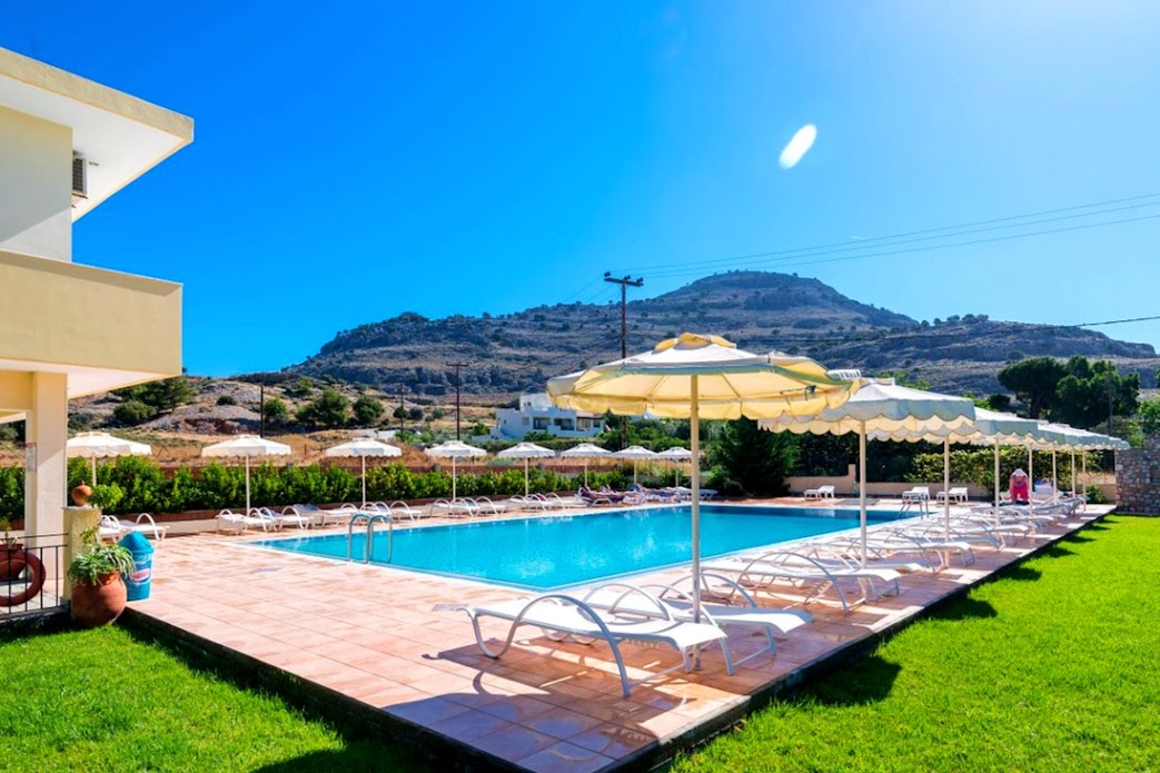 outdoor pool - hotel sunshine hotel lardos - rhodes, greece