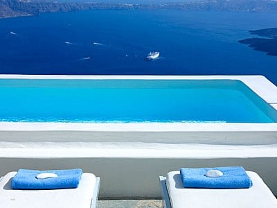 outdoor pool - hotel alexander villa - santorini, greece