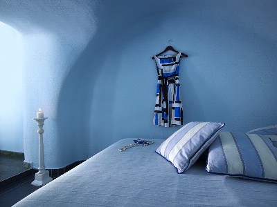 bedroom 1 - hotel alexander villa - santorini, greece