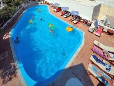 outdoor pool - hotel antinea suites and spa - santorini, greece