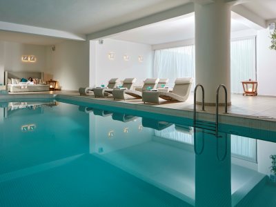 indoor pool - hotel el greco - santorini, greece