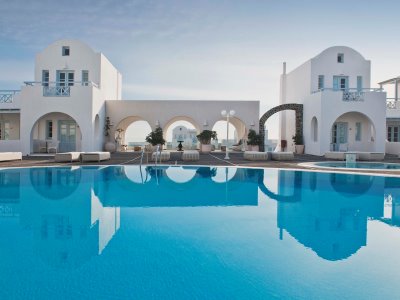 outdoor pool - hotel el greco - santorini, greece