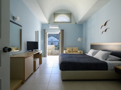 bedroom 8 - hotel afroditi venus beach resort - santorini, greece