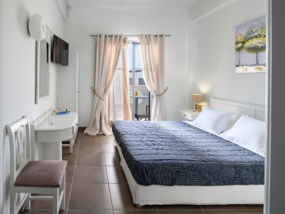 bedroom - hotel afroditi venus beach resort - santorini, greece