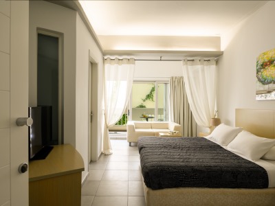 bedroom 6 - hotel afroditi venus beach resort - santorini, greece