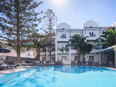 exterior view 4 - hotel afroditi venus beach resort - santorini, greece