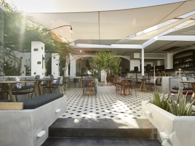 restaurant - hotel afroditi venus beach resort - santorini, greece