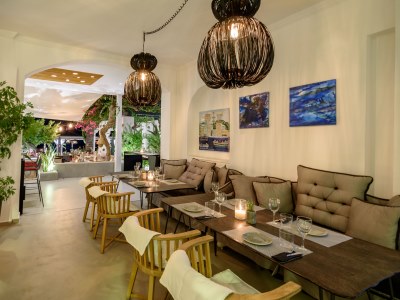 restaurant 8 - hotel afroditi venus beach resort - santorini, greece